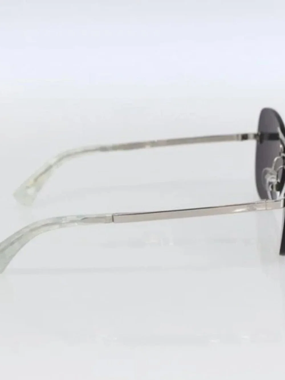 CHANEL Sunglasses metal Purple CC Auth SW1993V